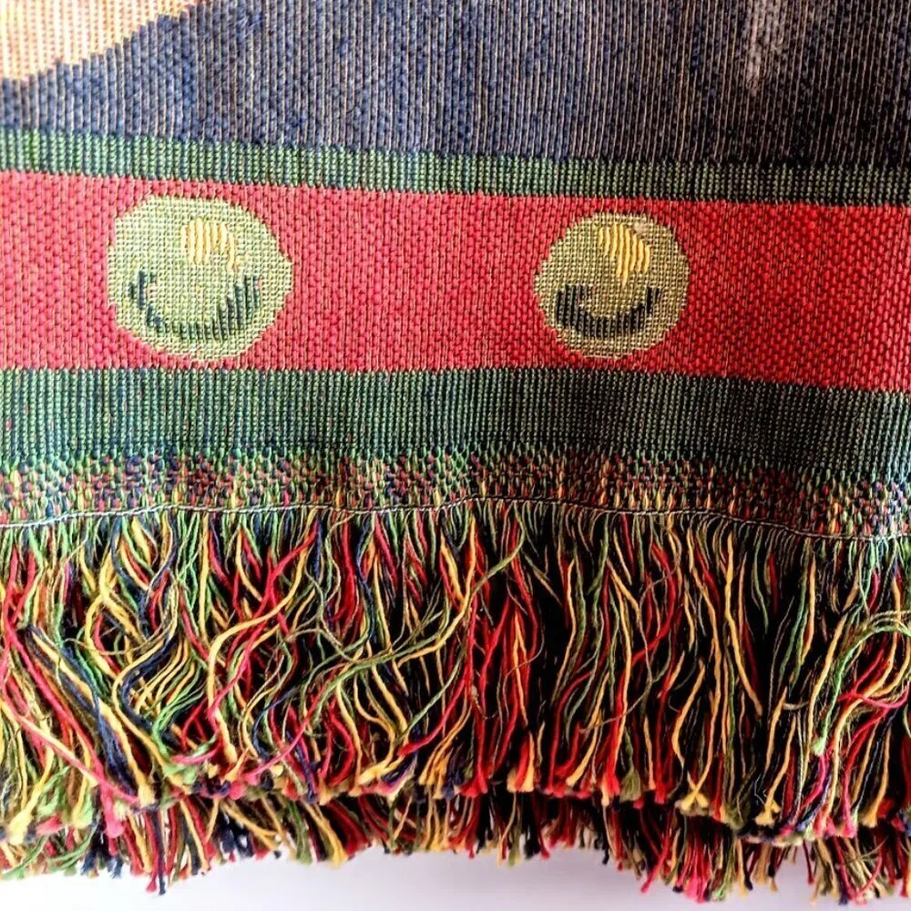 Tapisserie Tapestry Fringed Cotton Textile Table Runner